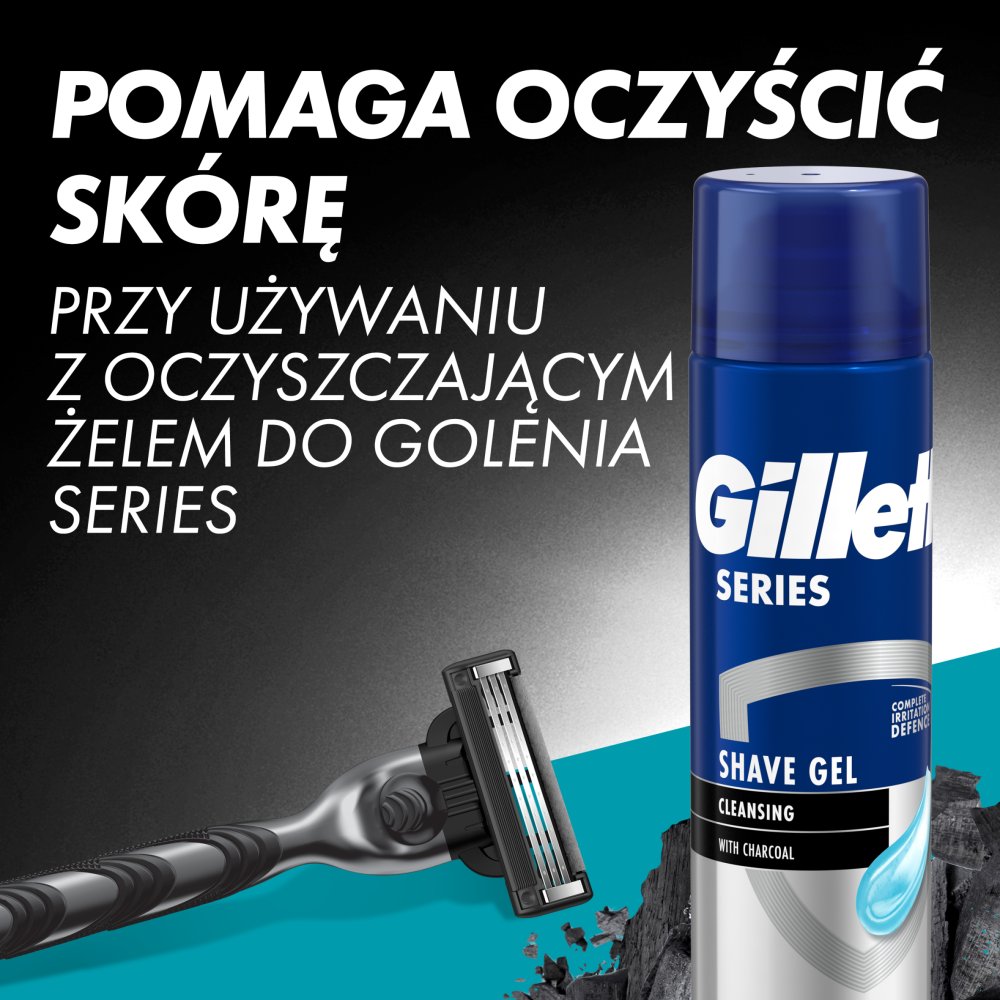 Gillette Mach3 Charcoal Maszynka do golenia dla mężczyzn, 1 maszynka Gillette, 2 ostrza wymienne (6)