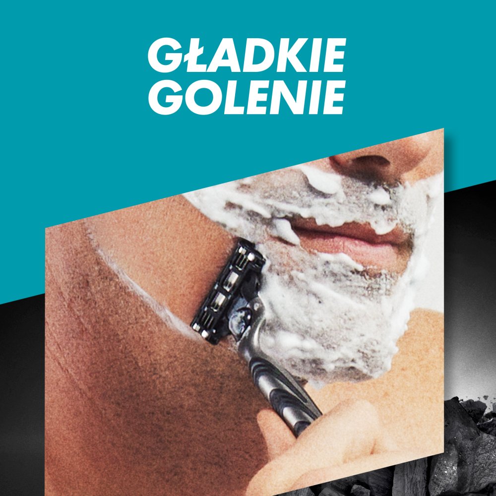 Gillette Mach3 Charcoal Maszynka do golenia dla mężczyzn, 1 maszynka Gillette, 2 ostrza wymienne (8)