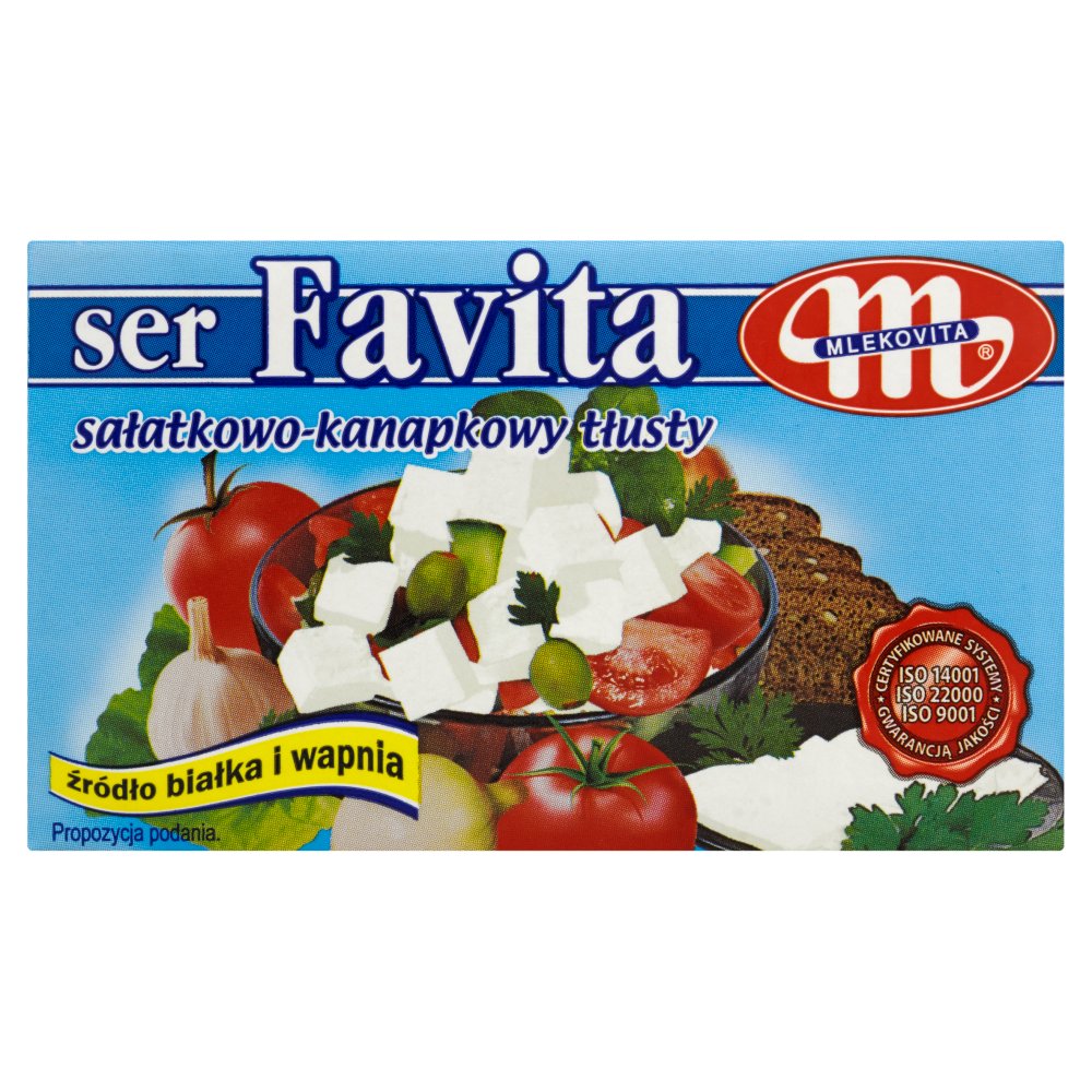 Mlekovita Favita Ser sałatkowo-kanapkowy tłusty 270 g