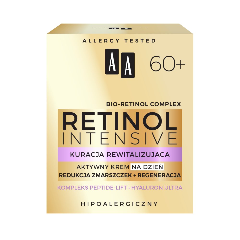 AA Retinol Intensive 60+ aktywny krem na dzień redukcja zmarszczek+regeneracja 50 ml (2)
