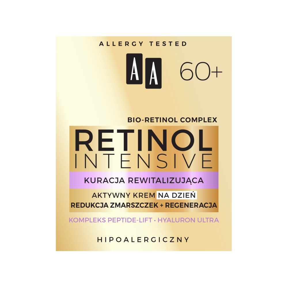 AA Retinol Intensive 60+ aktywny krem na dzień redukcja zmarszczek+regeneracja 50 ml (5)