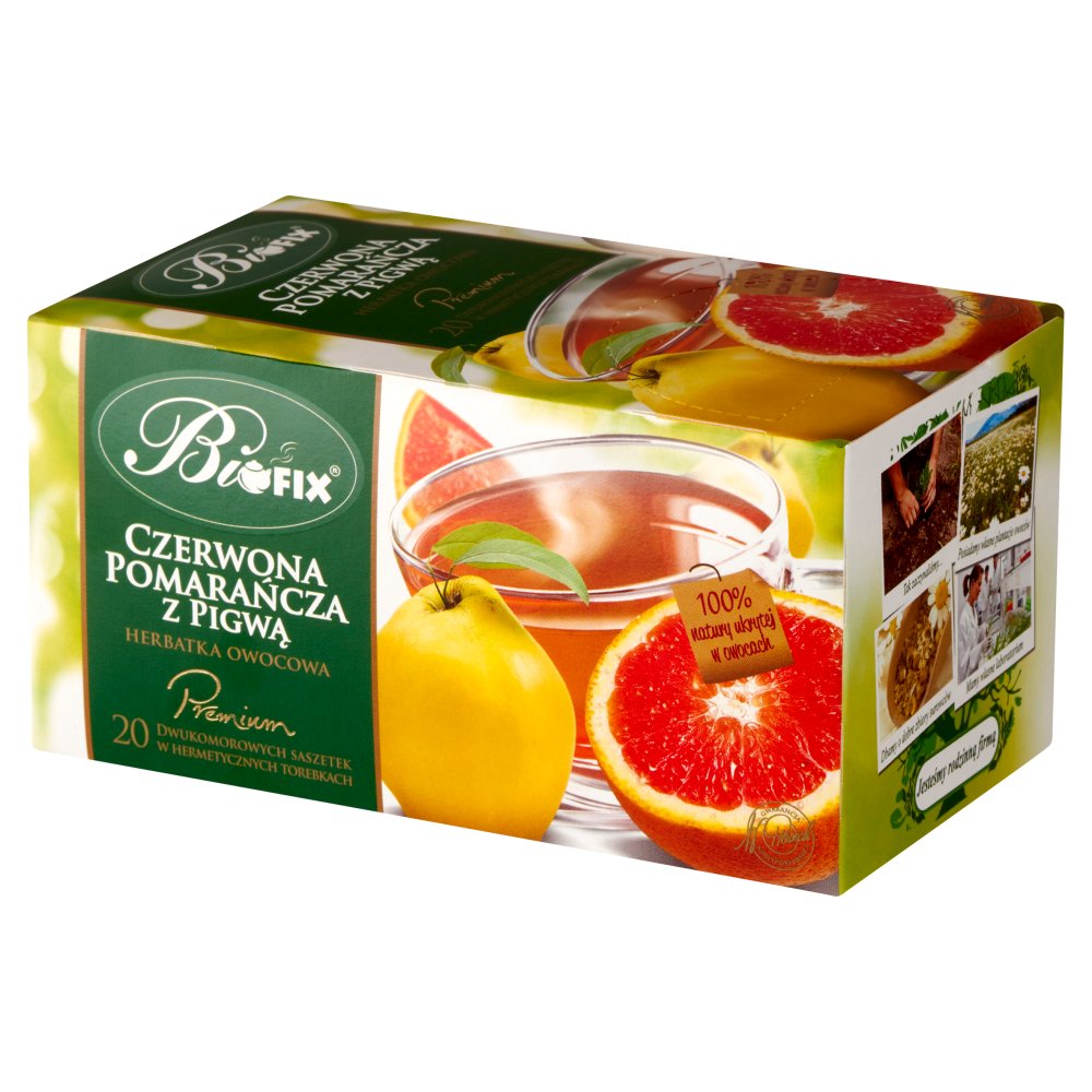 Bifix Premium Herbatka owocowa czerwona pomarańcza z pigwą 40 g (20 x 2 g) (2)