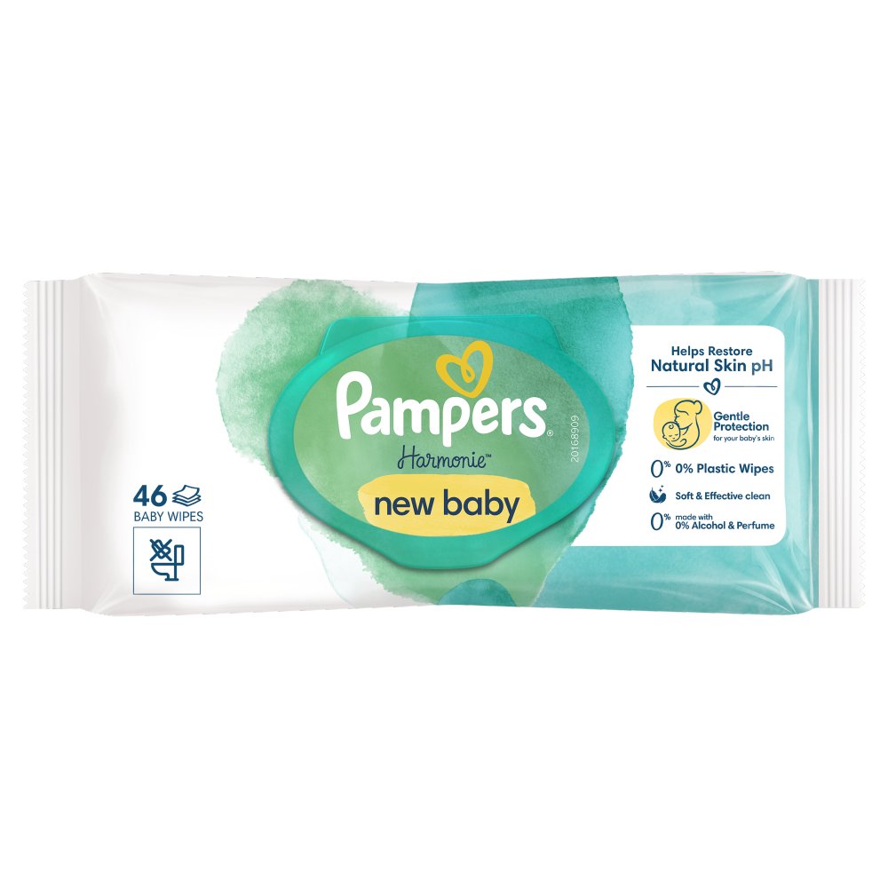 PAMPERS AQUA HARMONIE NEW BABY chusteczki nawilżane, 46 szt (1)