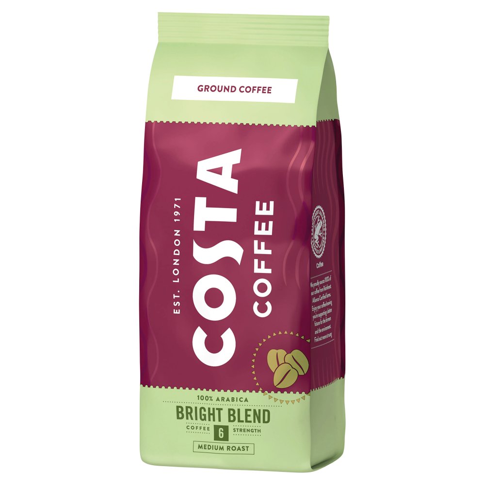COSTA COFFEE Bright Blend Medium Roast Kawa palona mielona 200 g (6)