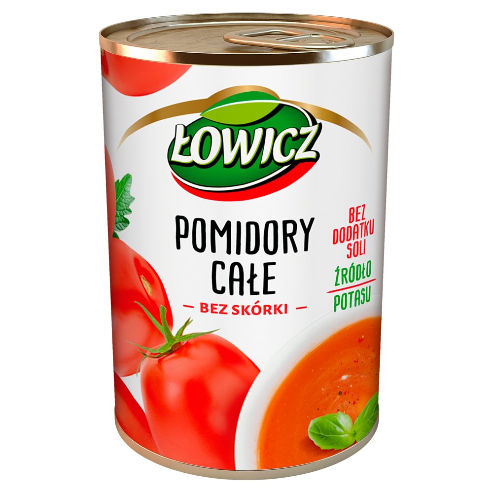 Łowicz Pomidory całe bez skórki 400 g (2)