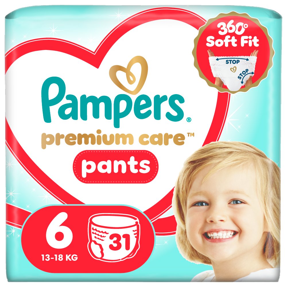Pampers Premium Care Pieluchomajtki, Rozmiar 6, 31 Sztuk, 15kg+ (2)