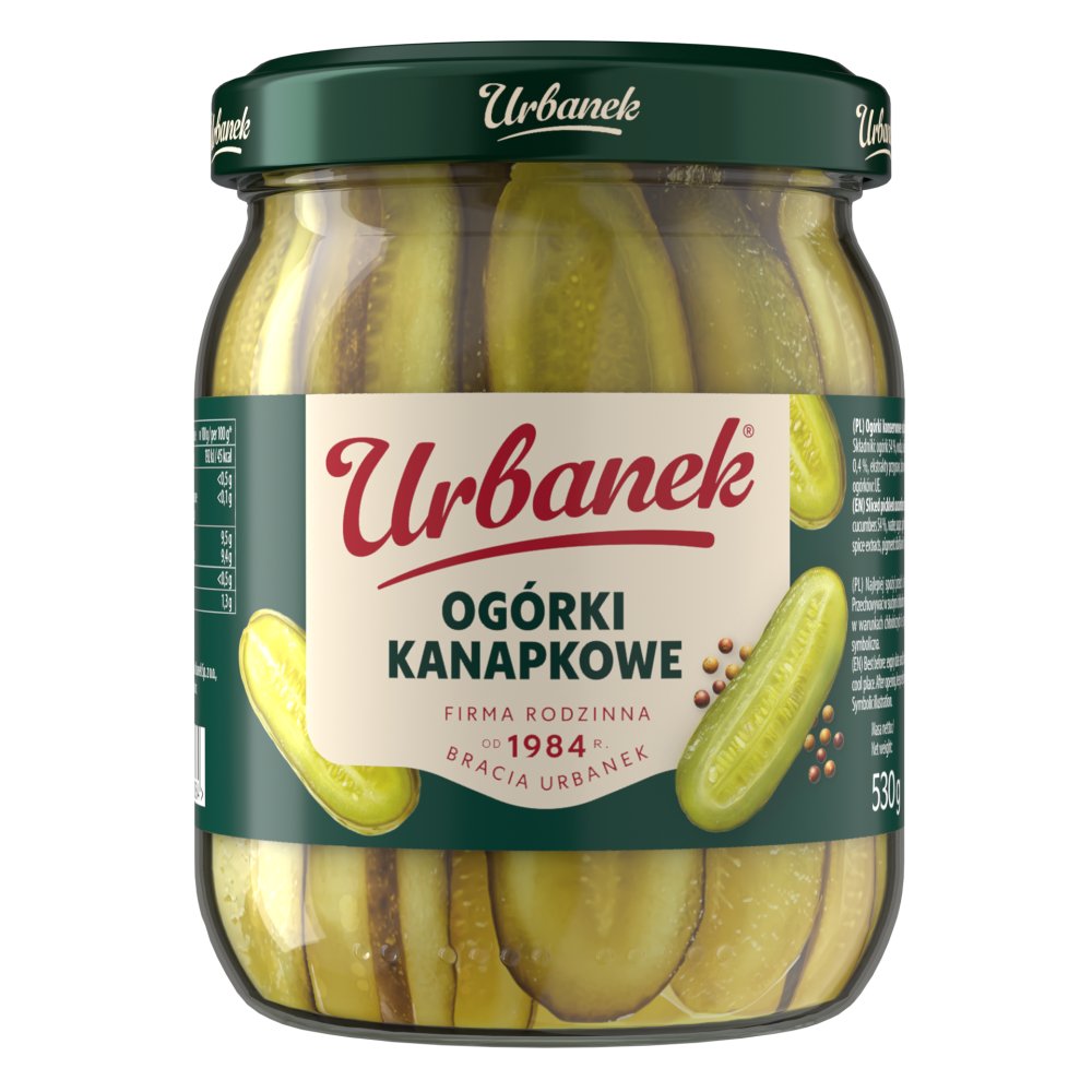 Urbanek Ogórki kanapkowe 530 g