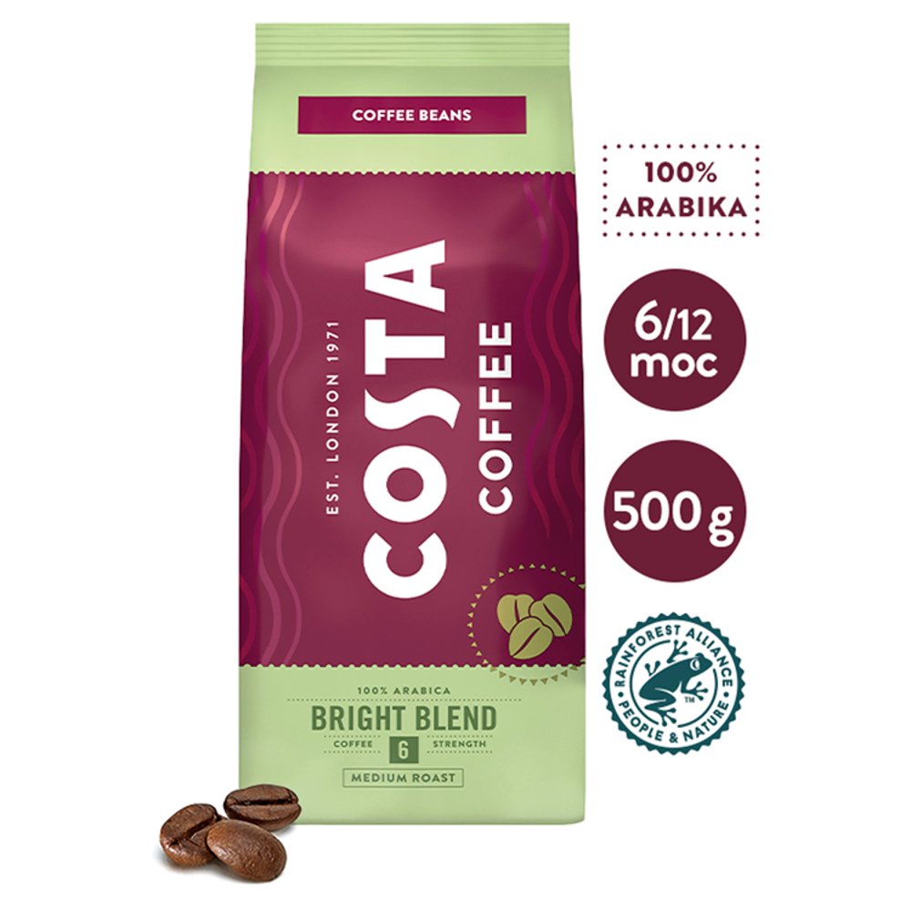 Costa Coffee Bright Blend Medium Roast Kawa palona ziarnista 500 g (7)