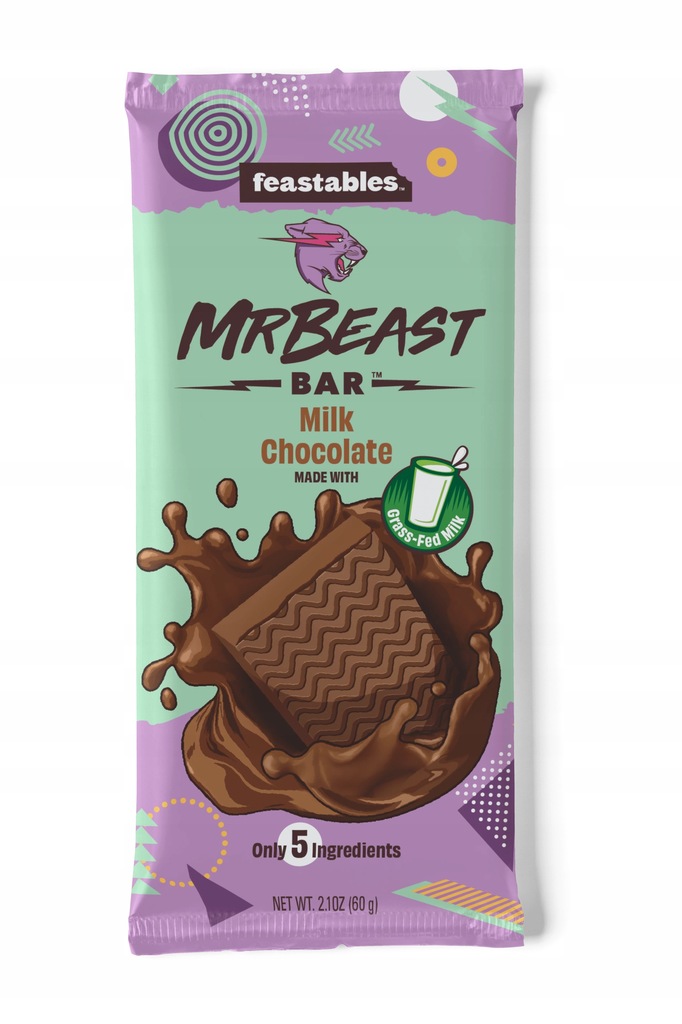 Czekolada MrBeast Milk Chocolate 60g - Oryginał prosto z USA