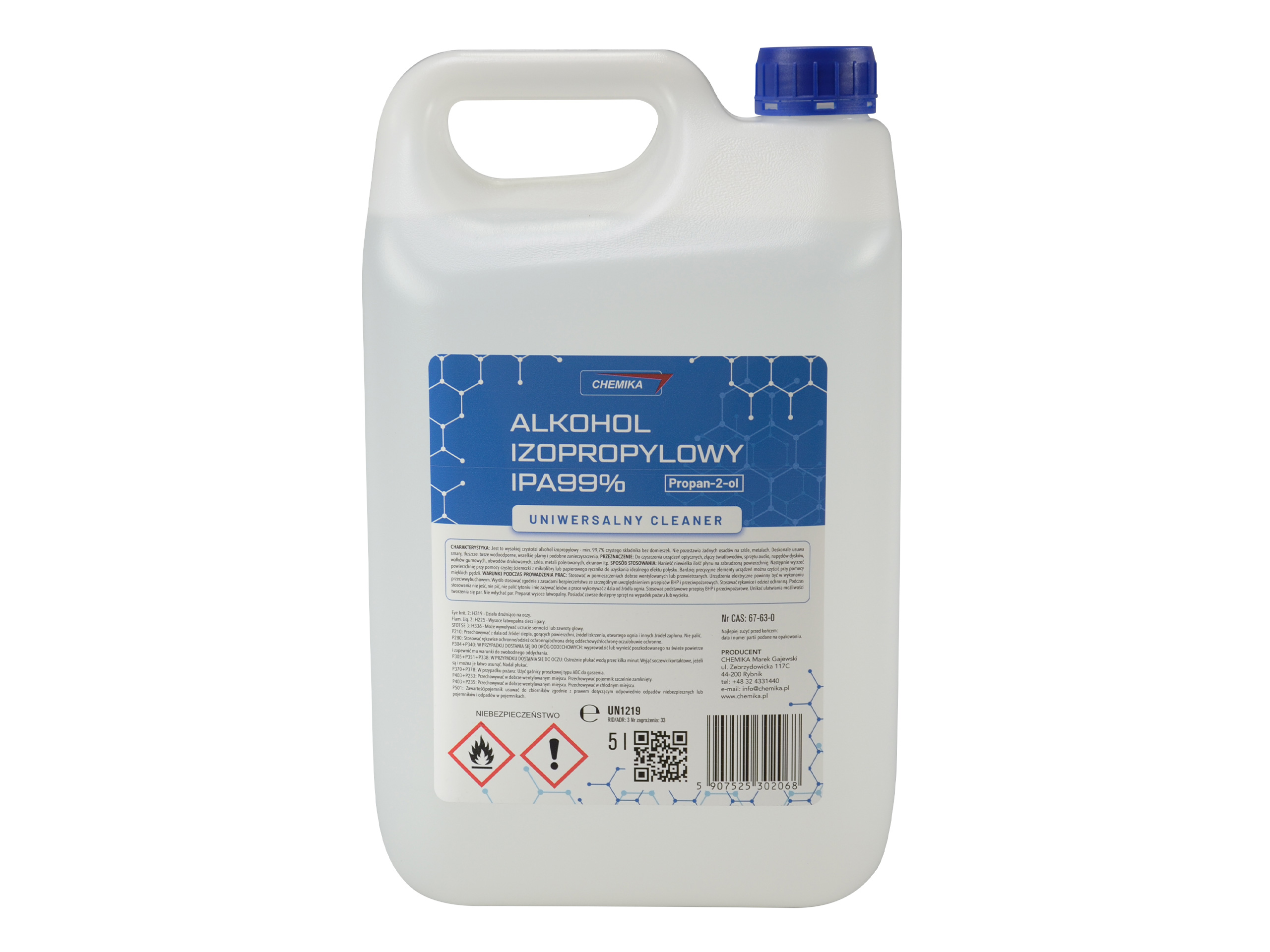 Chemika Alkohol Izopropylowy IPA cleaner 99% 5L (1)