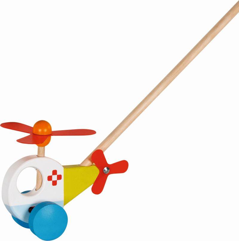 Drewniana zabawka do pchania Helikopter Goki Drewniana zabawka do pchania Helikopter Goki
