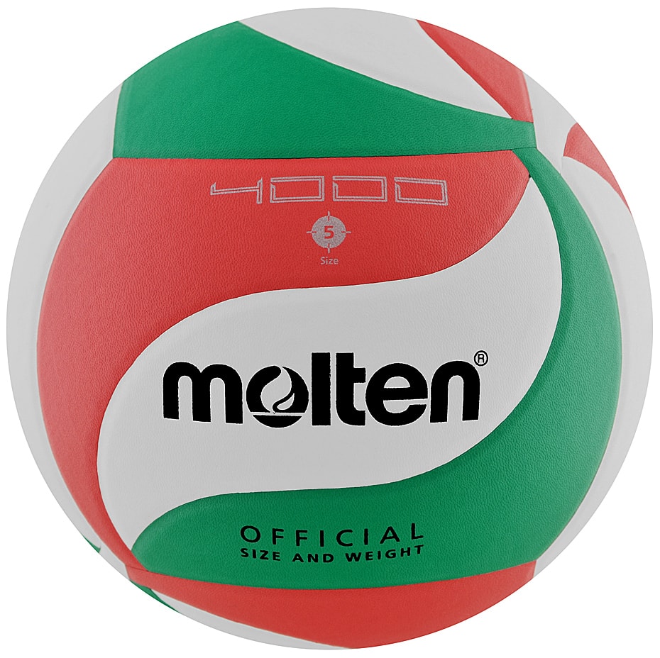 Piłka siatkowa Molten V5M4000-X/DE biało-czerwono-zielona Piłka siatkowa Molten V5M4000-X/DE biało-czerwono-zielona