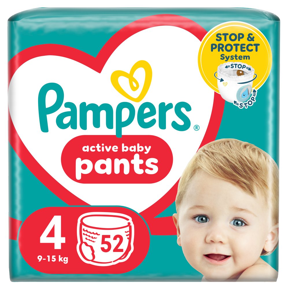 Pampers Pants Pieluchomajtki, rozmiar 4, 52 sztuk, 9kg-15kg (2)