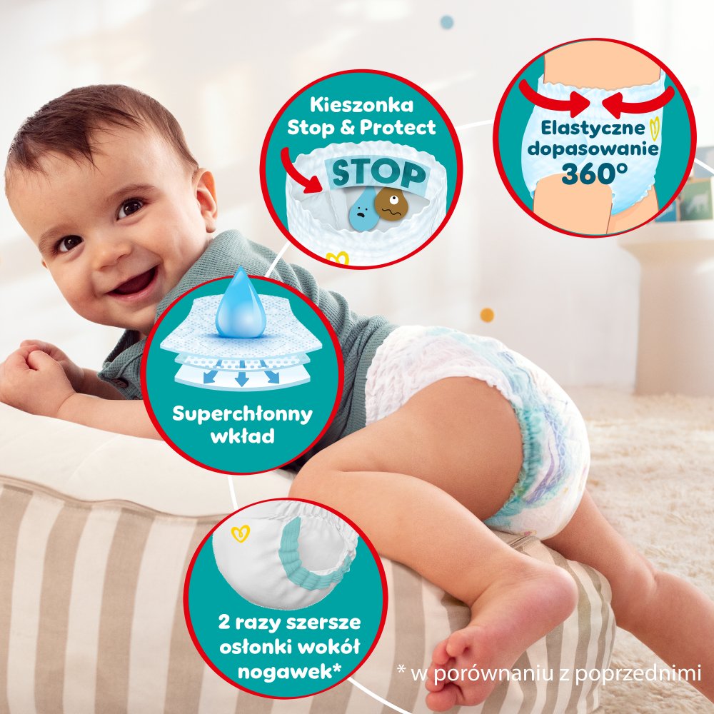 Pampers Pants Pieluchomajtki, rozmiar 4, 52 sztuk, 9kg-15kg (4)