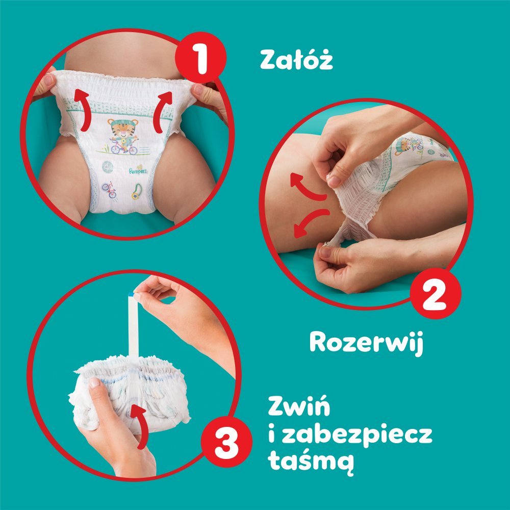 Pampers Pants Pieluchomajtki, rozmiar 4, 52 sztuk, 9kg-15kg (6)