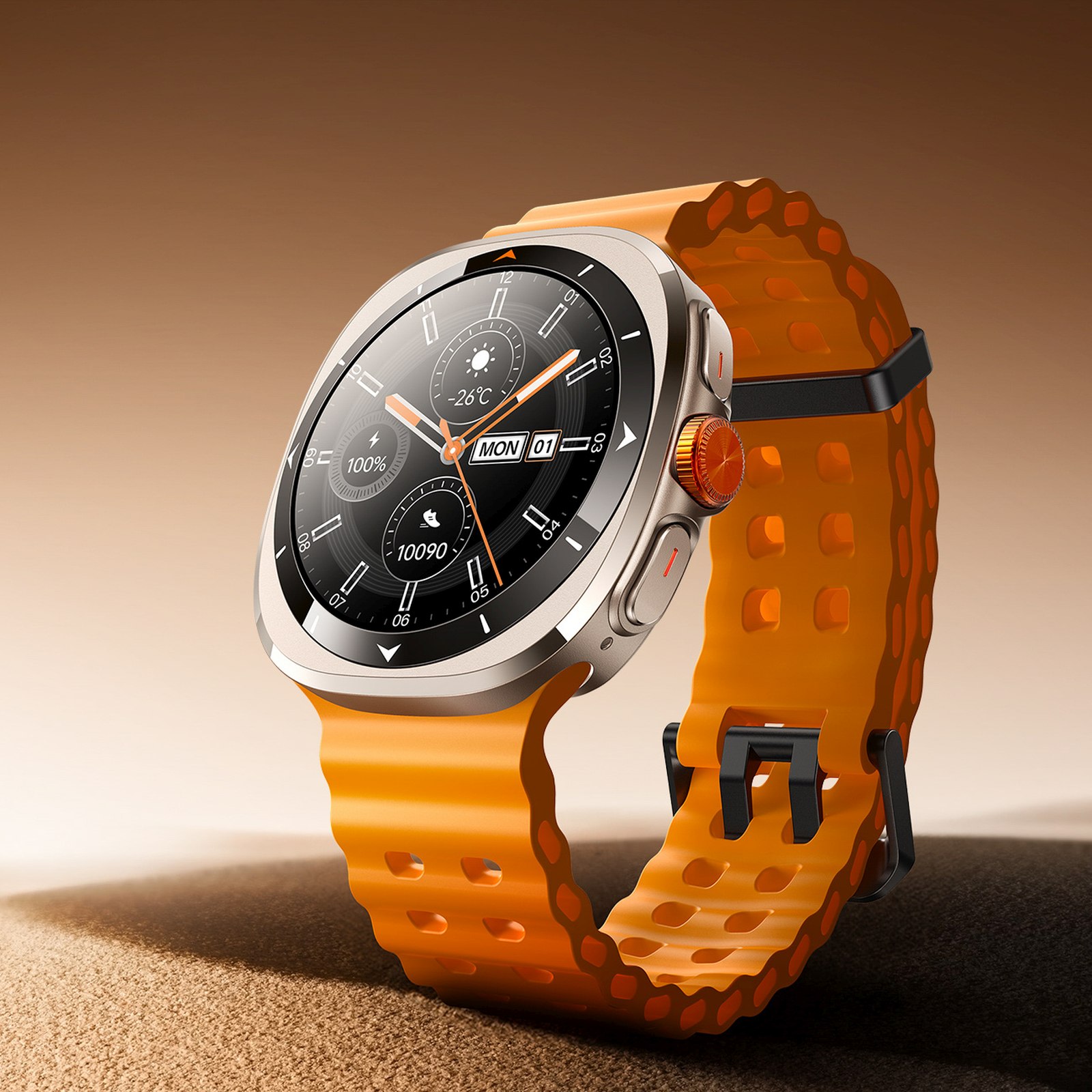 Smartwach sportowy z funkcją odbierania połączeń Venture Series JR-FV2 - pomarańczowy (3)