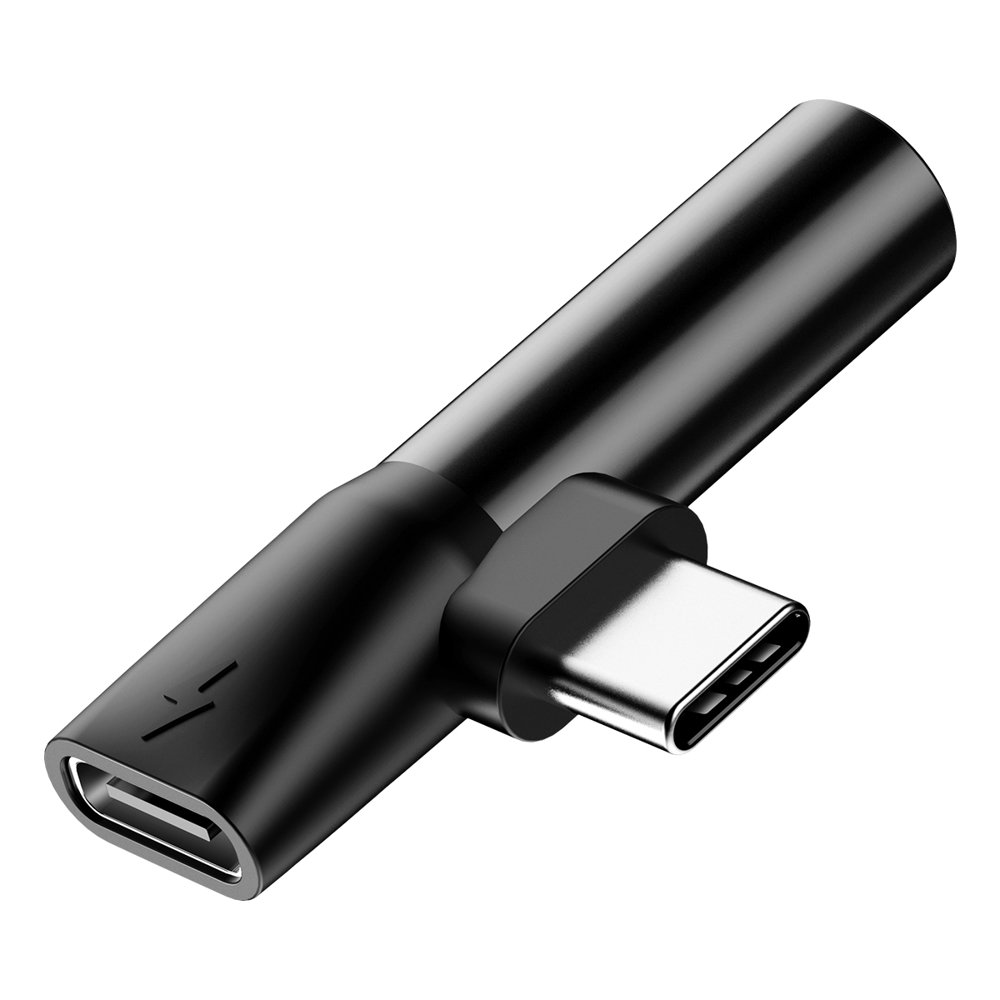 Audio Converter L41 adapter przejściówka ze złącza USB-C na port USB-C + Jack 3.5 mm czarny (6)