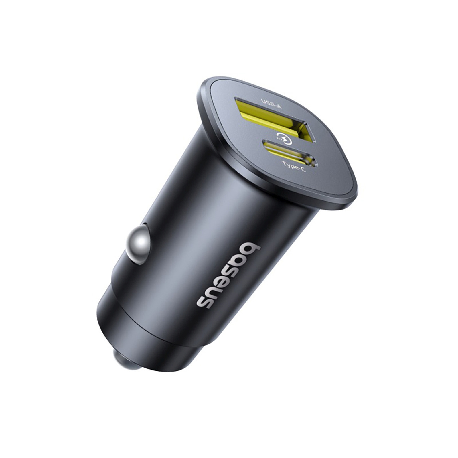 Ładowarka samochodowa USB-C USB-A 30W - czarna (4)