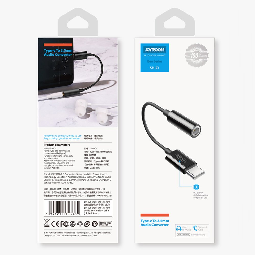 Adapter przejściówka do słuchawek 3.5 mm mini jack żeński - USB-C męski biały (4)