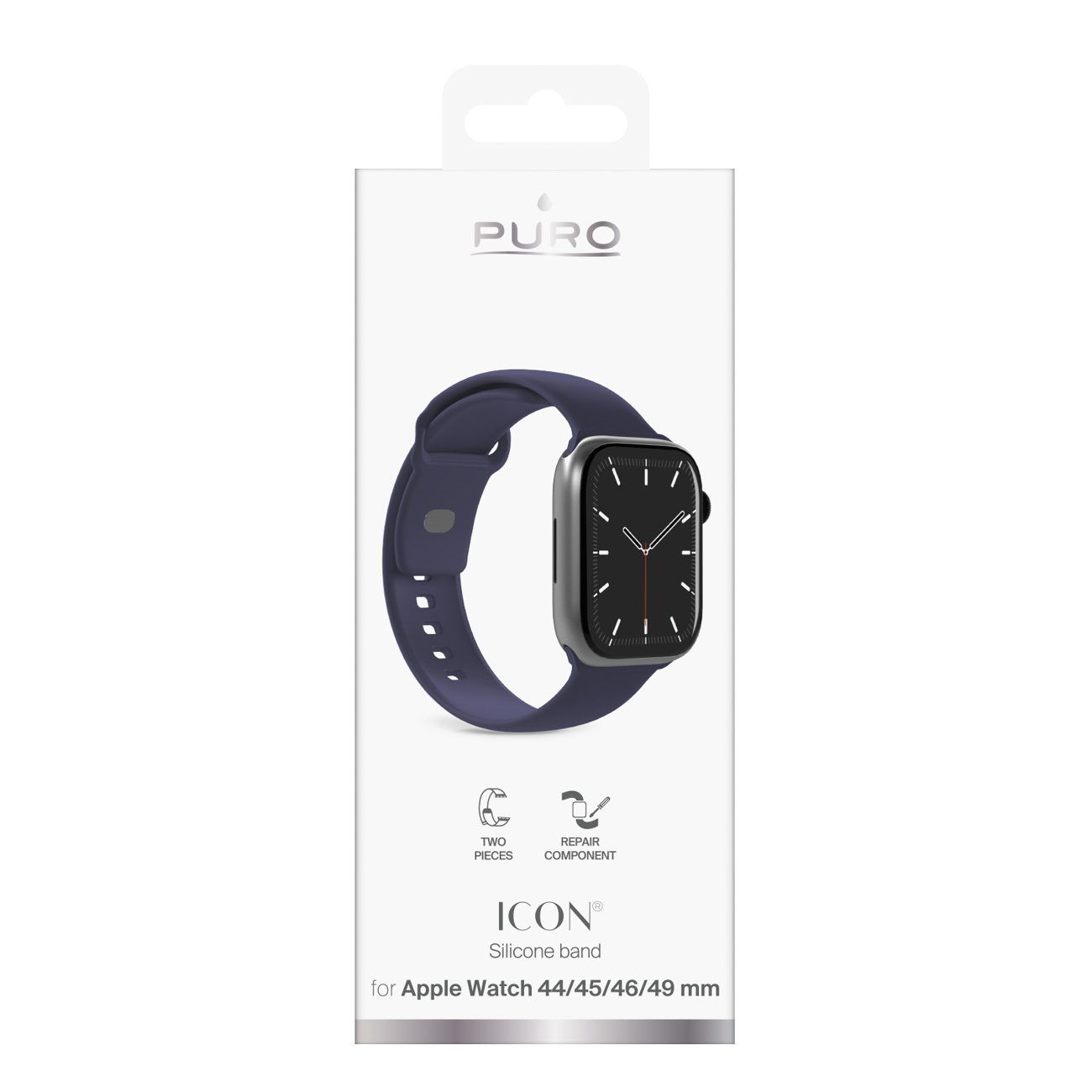 Pasek silikonowy na Apple Watch 44/45/46/49mm Icon - granatowy (3)
