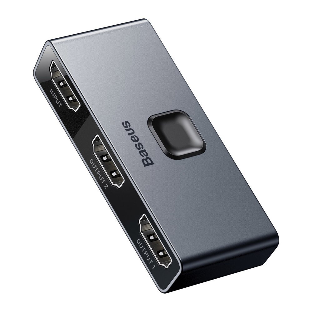 Przełącznik rozdzielacz splitter switch HDMI 2x HDMI 4K 30 Hz dwukierunkowy szary (3)