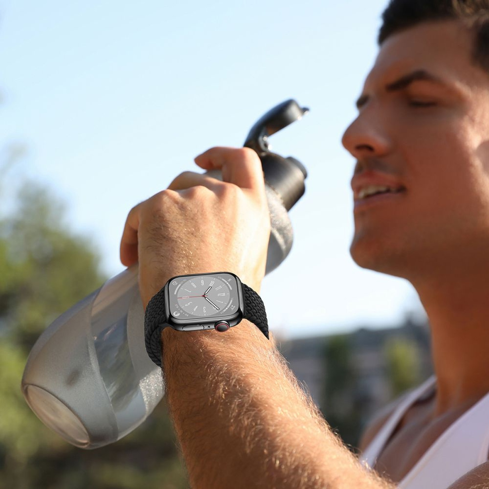 Pasek nylonowy Nylonmag na Apple Watch 4/5/6/7/8/9/SE 38/40/41 mm - różowy (4)