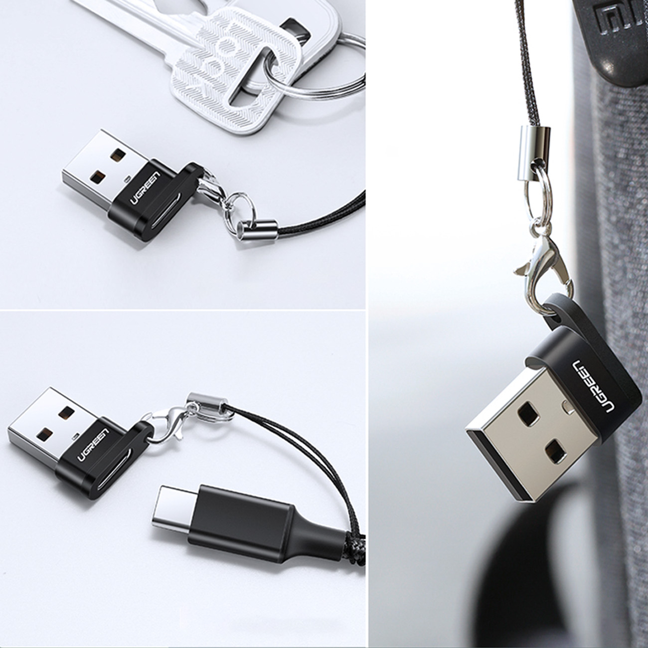Przejściówka adapter gniazdo z wtyczki USB-C na USB czarny (8)