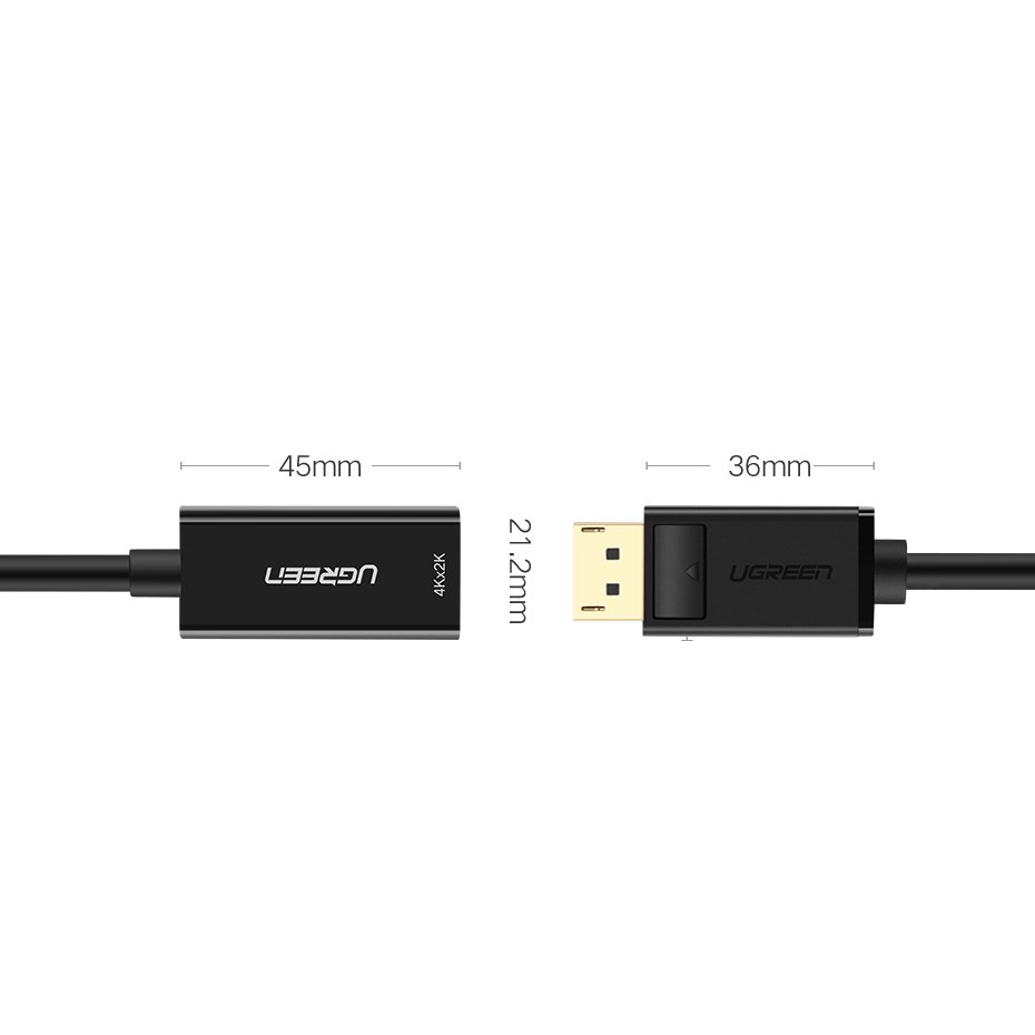 Przejściówka adapter jednokierunkowy z DisplayPort (męski) na HDMI (żeński) 1080P 60Hz 12bit czarny (11)
