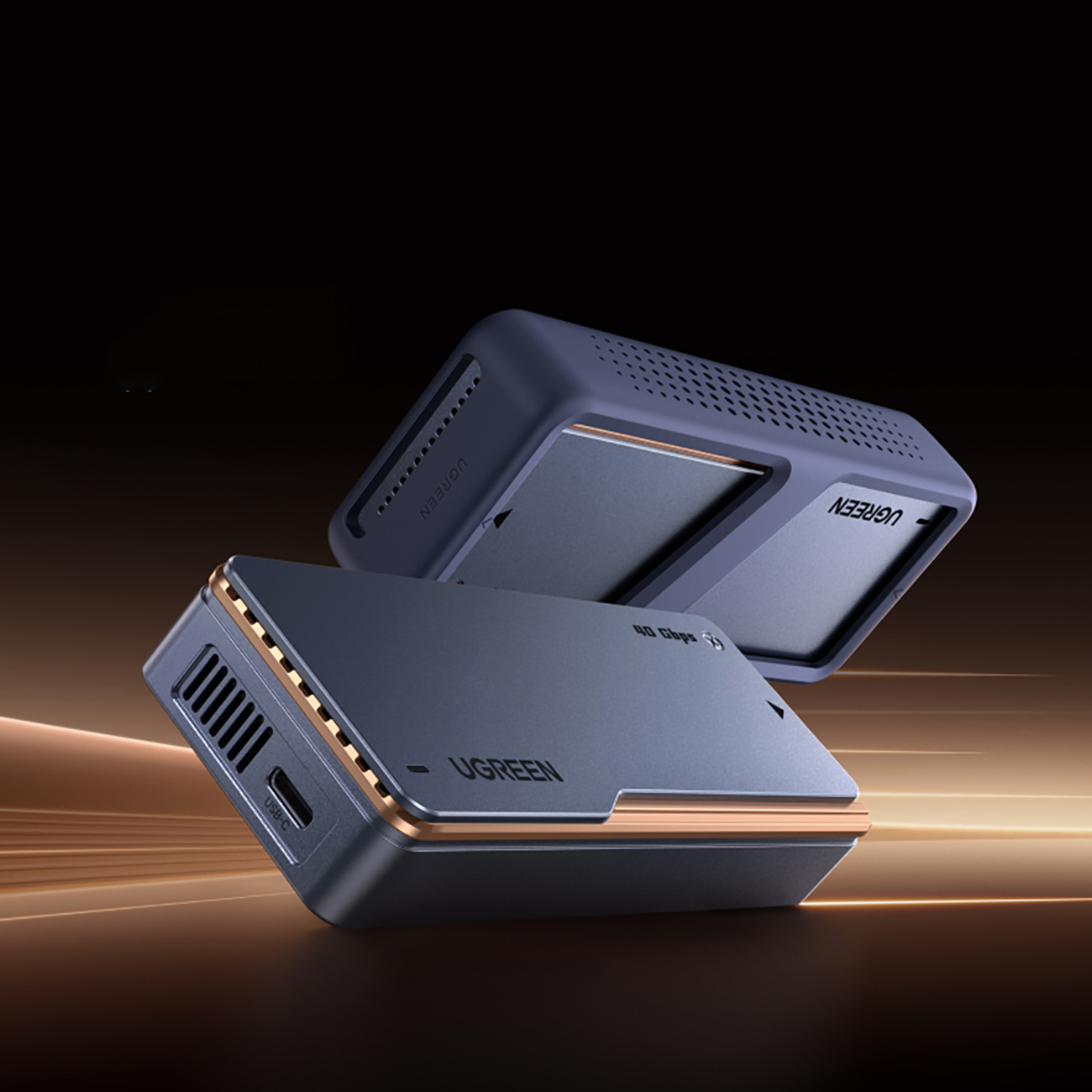 Obudowa na dysk M.2 NVMe SSD z chłodzeniem aktywnym USB4 40Gb/s - szara (7)