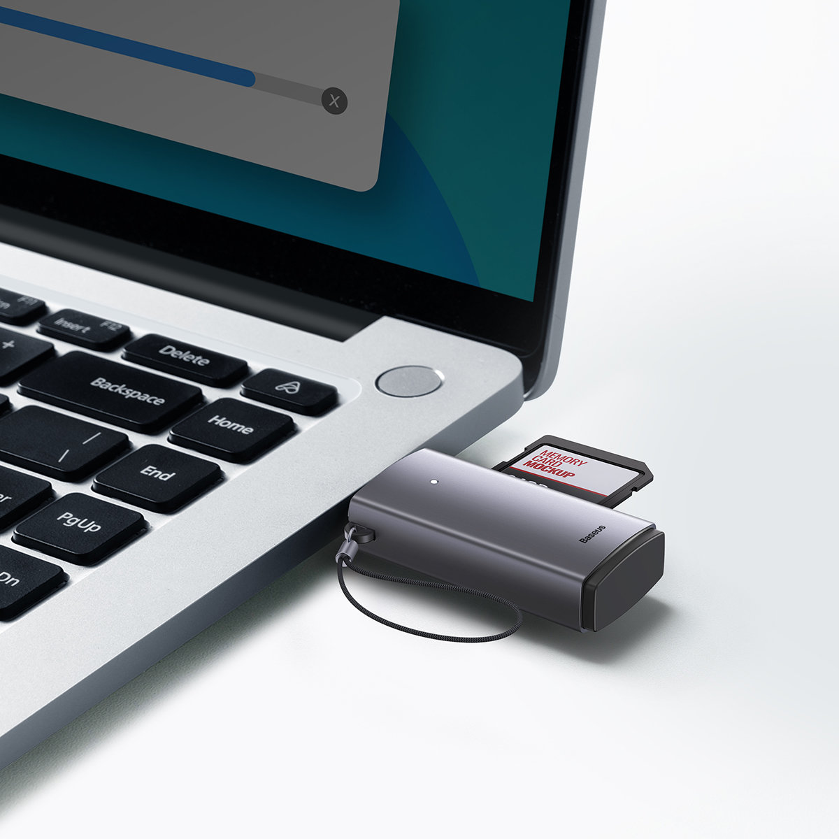 Adapter czytnik kart SD/TF USB Lite Series szary (11)