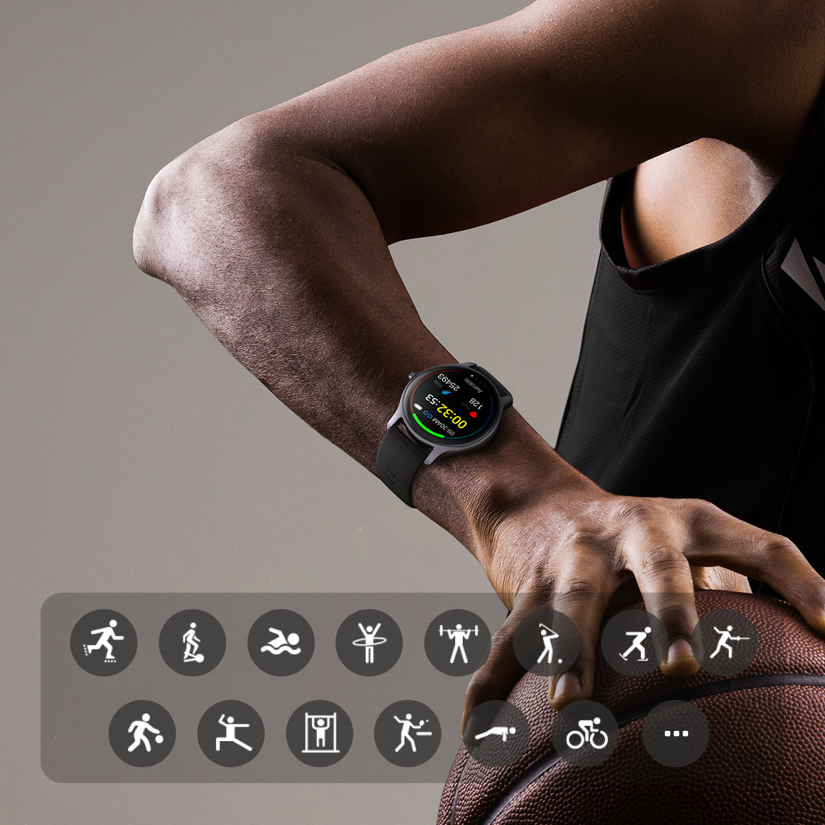 Smartwatch FC1 Classic Series z funkcją odbierania połączeń IP68 szary (11)