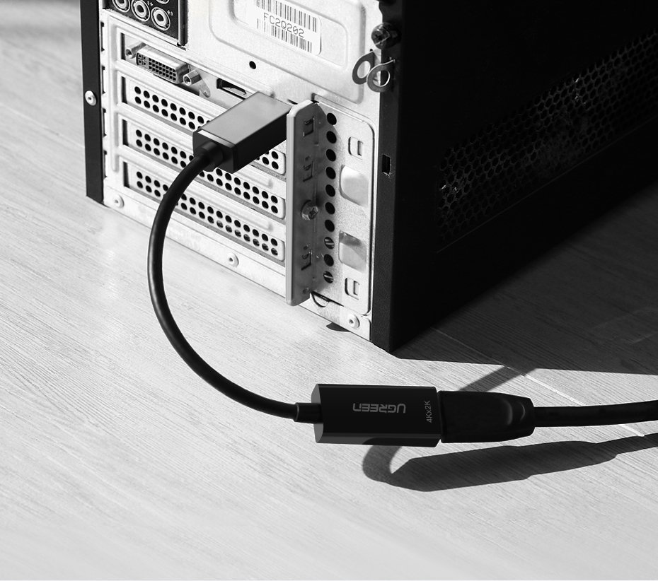 Przejściówka adapter jednokierunkowy z DisplayPort (męski) na HDMI (żeński) 1080P 60Hz 12bit czarny (5)