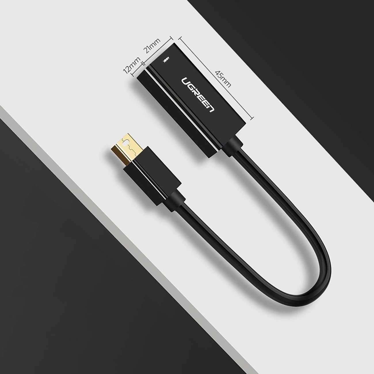 Adapter przejściówka mini DisplayPort - HDMI FHD 1080p - czarny (9)