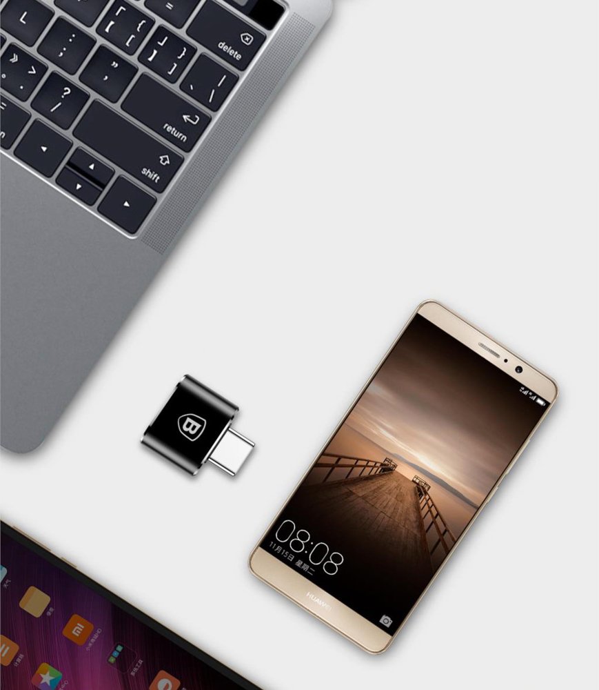 Adapter przejściówka ze złącza USB na USB-C OTG - czarny (11)