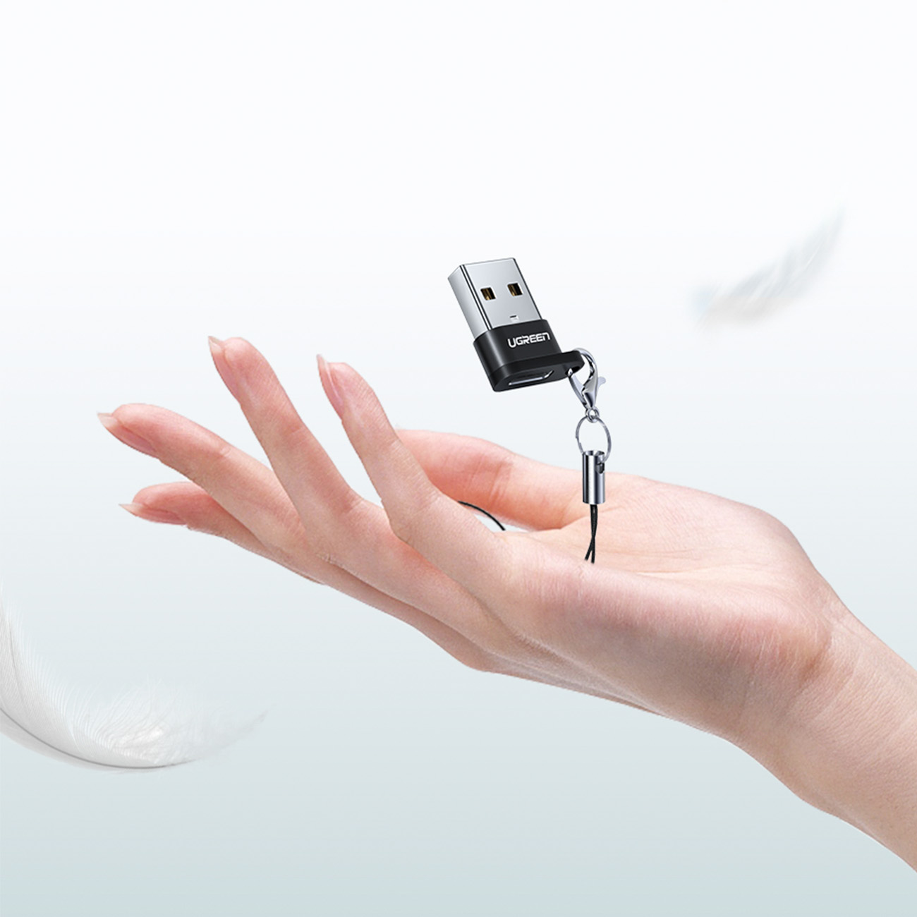 Przejściówka adapter gniazdo z wtyczki USB-C na USB czarny (9)