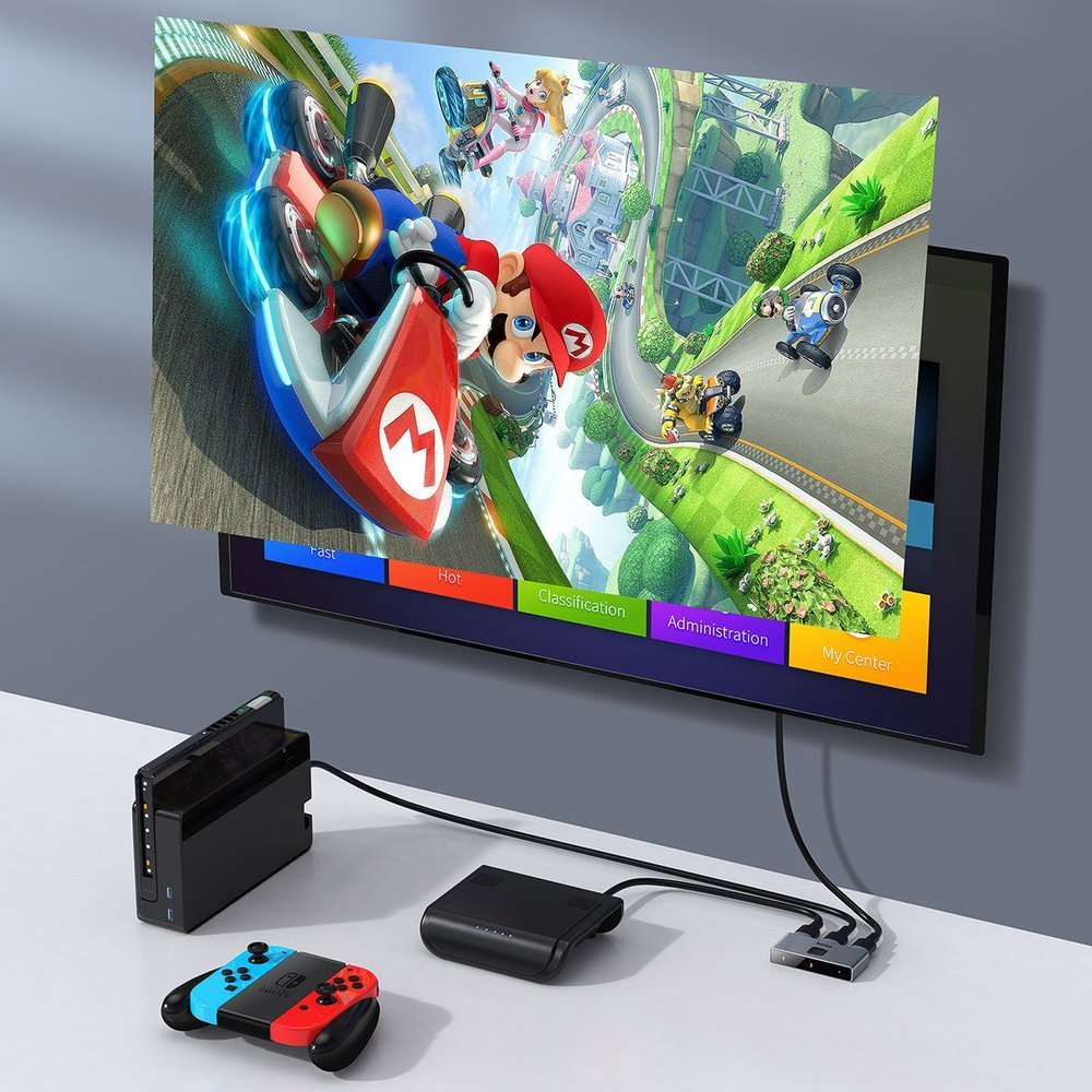 Przełącznik rozdzielacz splitter switch HDMI 2x HDMI 4K 30 Hz dwukierunkowy szary (8)