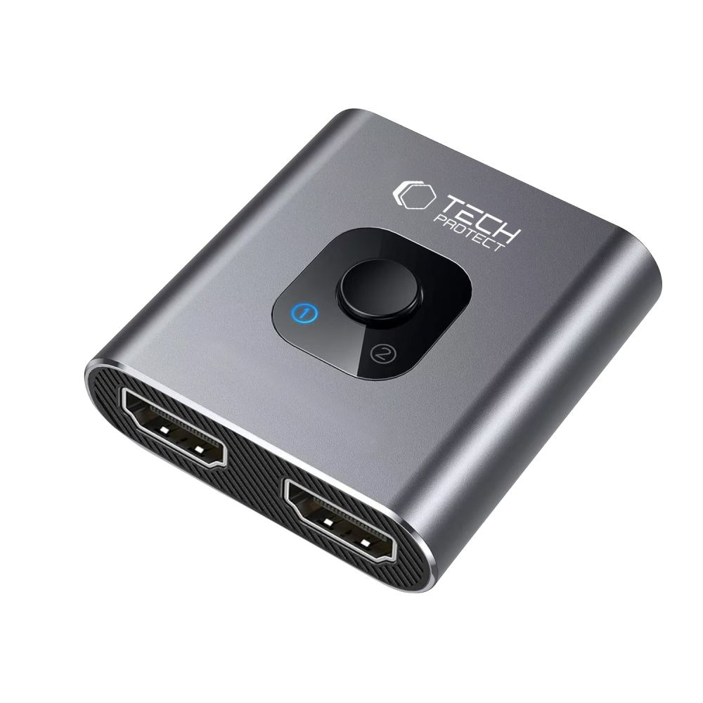 HUB adapter 2w1 HDMI 4K 60HZ - szary (3)