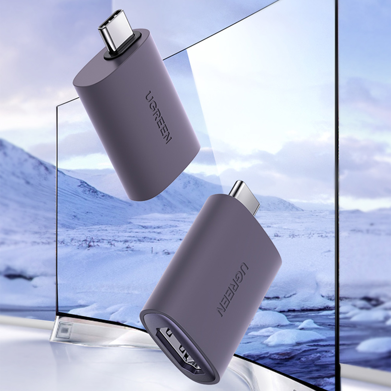 Adapter przejściówka obrazu Video USB-C na HDMI 4K szary (6)