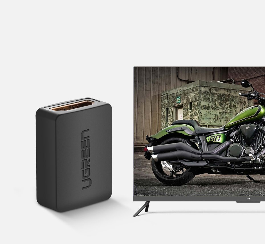 Adapter łącznik złączka kabla przewodu HDMI czarny (4)