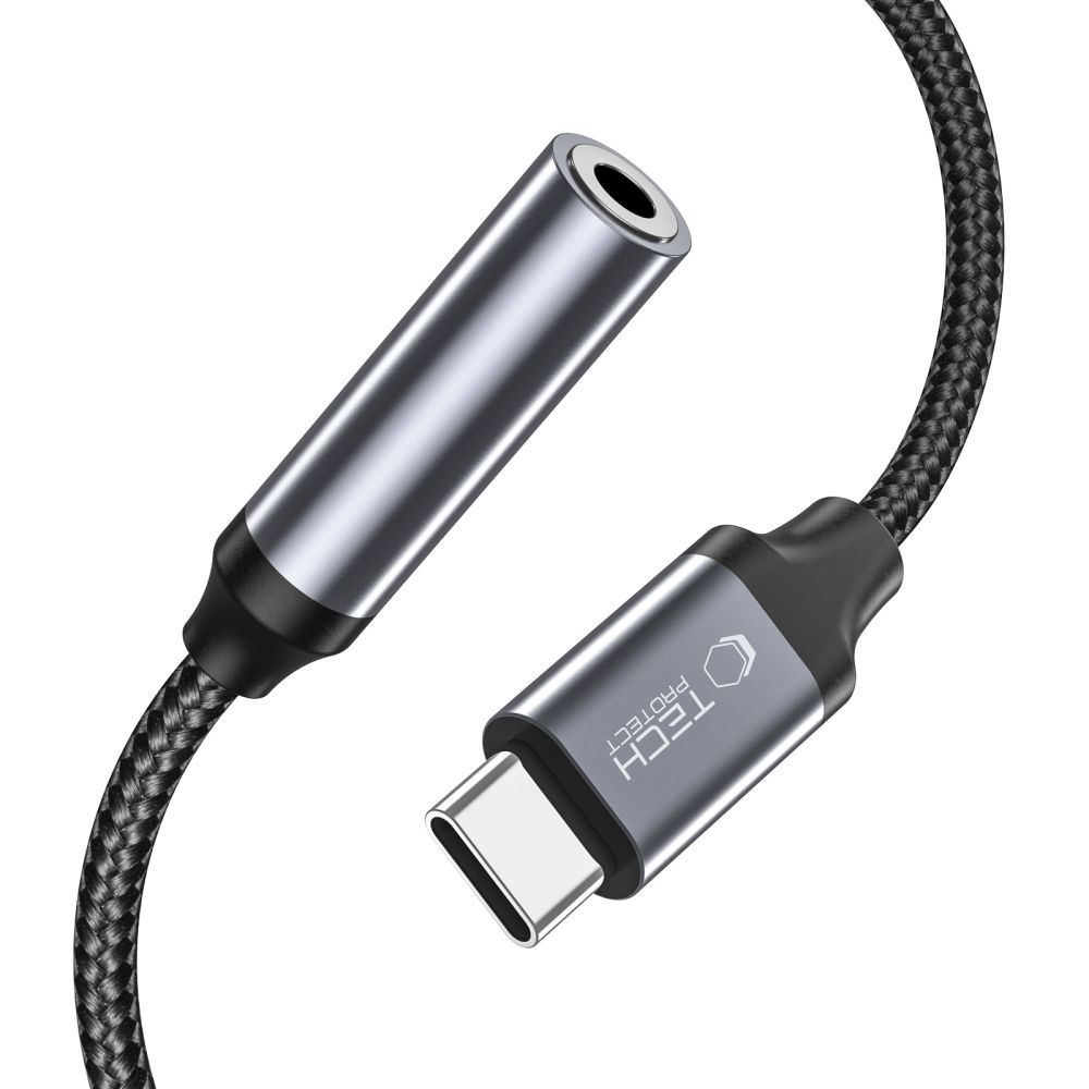 Adapter przejsciówka USB-C - mini jack 3.5mm - czarny (4)