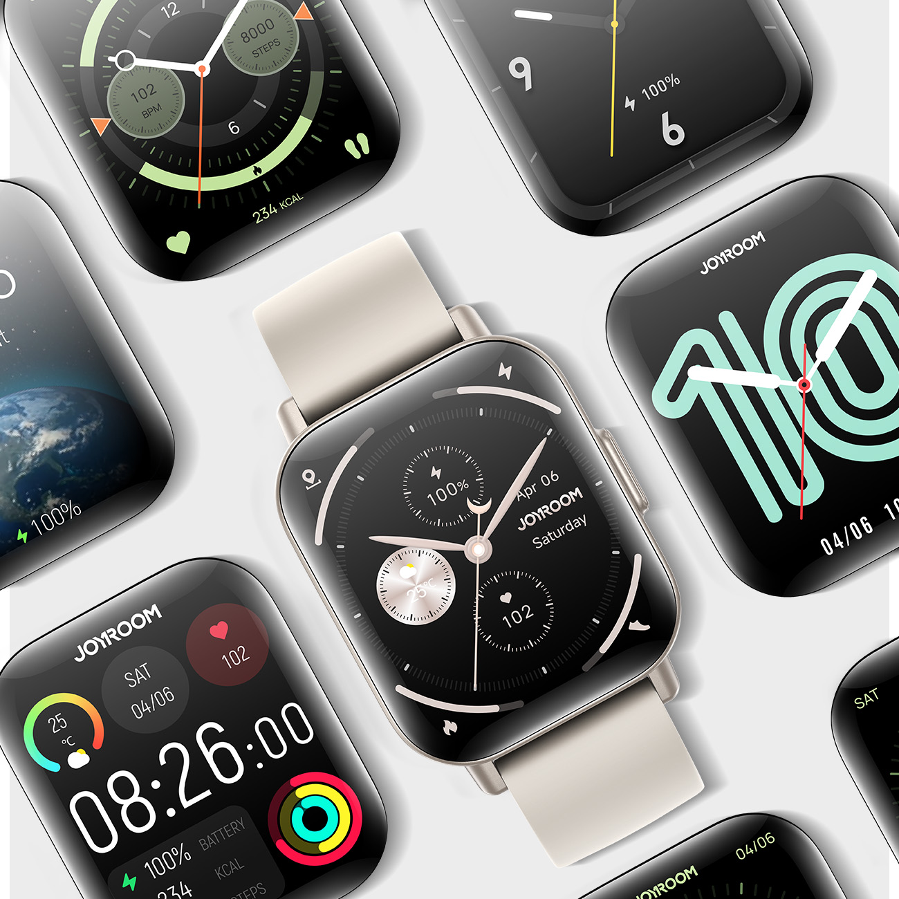 Smartwatch Fit-Life JR-FT3S z funkcją odbierania połączeń - kolor tytanowy (10)