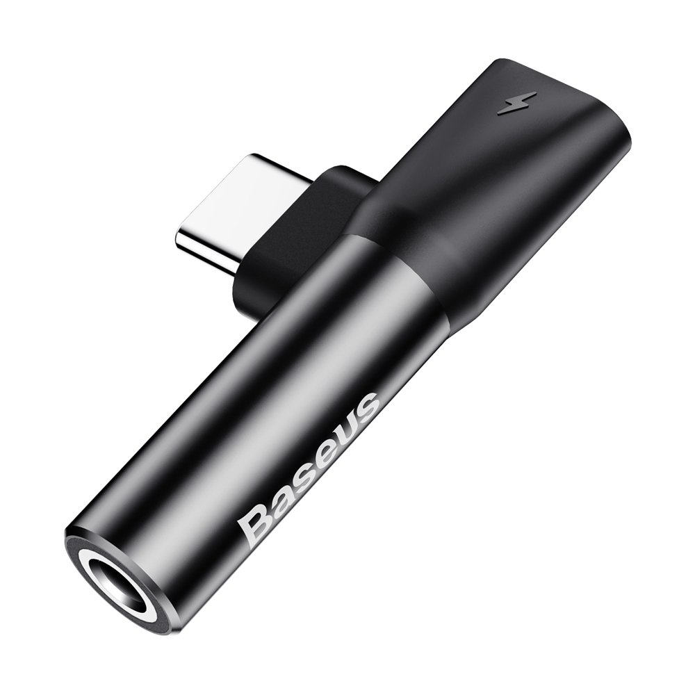 Audio Converter L41 adapter przejściówka ze złącza USB-C na port USB-C + Jack 3.5 mm czarny (3)