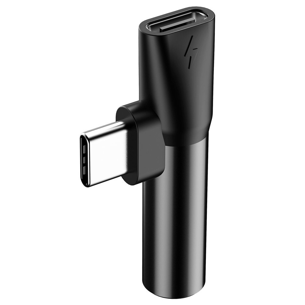 Audio Converter L41 adapter przejściówka ze złącza USB-C na port USB-C + Jack 3.5 mm czarny (4)
