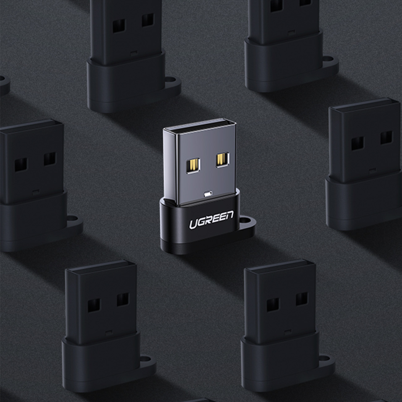 Przejściówka adapter gniazdo z wtyczki USB-C na USB czarny (10)