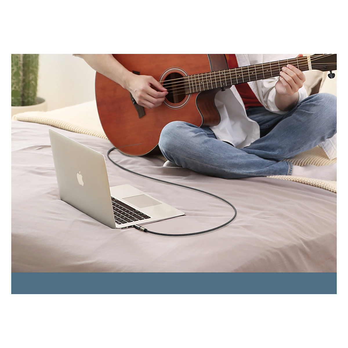 Adapter przejściówka audio 3.5mm (męski) na 6,35mm mini jack (żeński) szary (7)