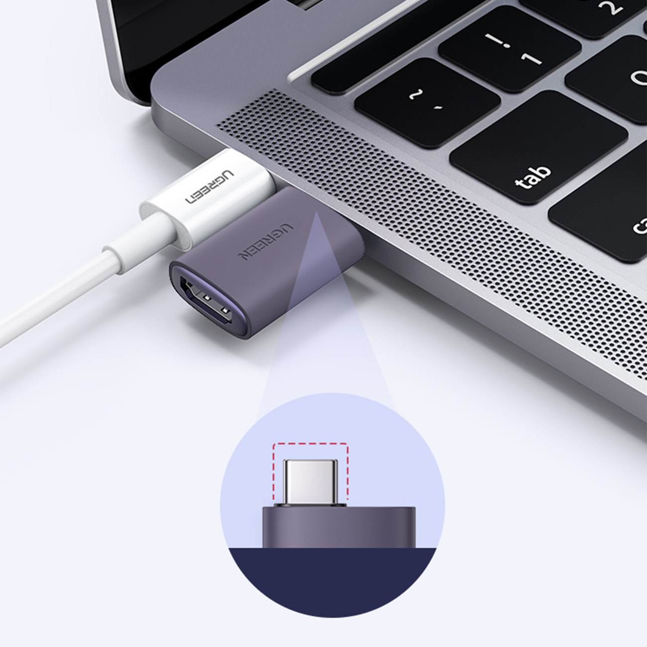 Adapter przejściówka obrazu Video USB-C na HDMI 4K szary (11)
