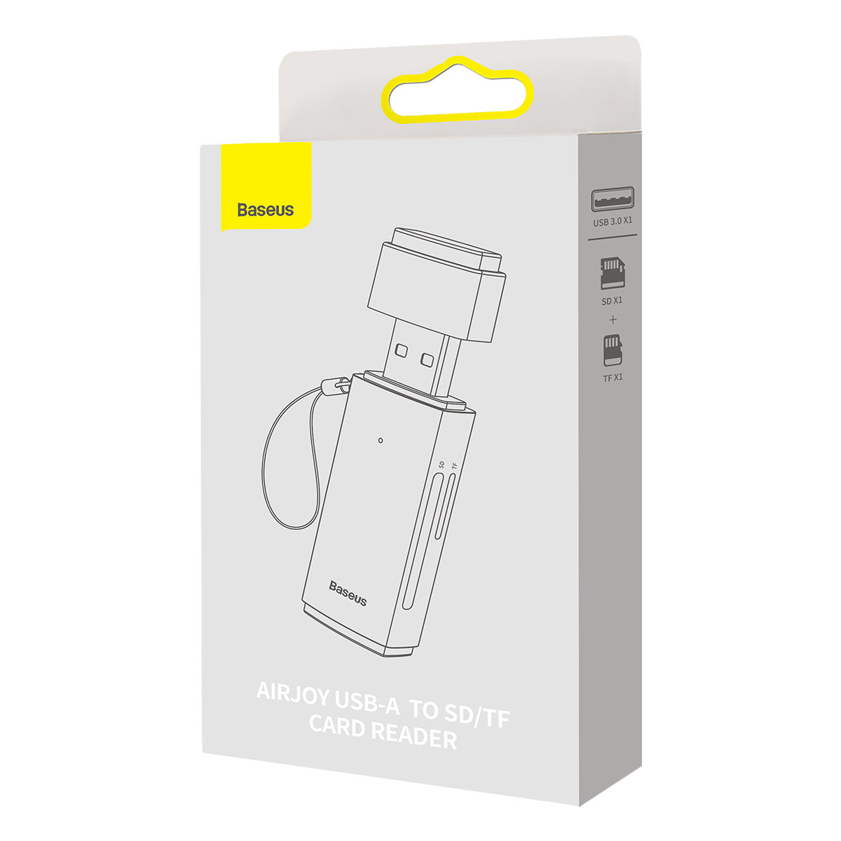 Adapter czytnik kart SD/TF USB Lite Series szary (8)