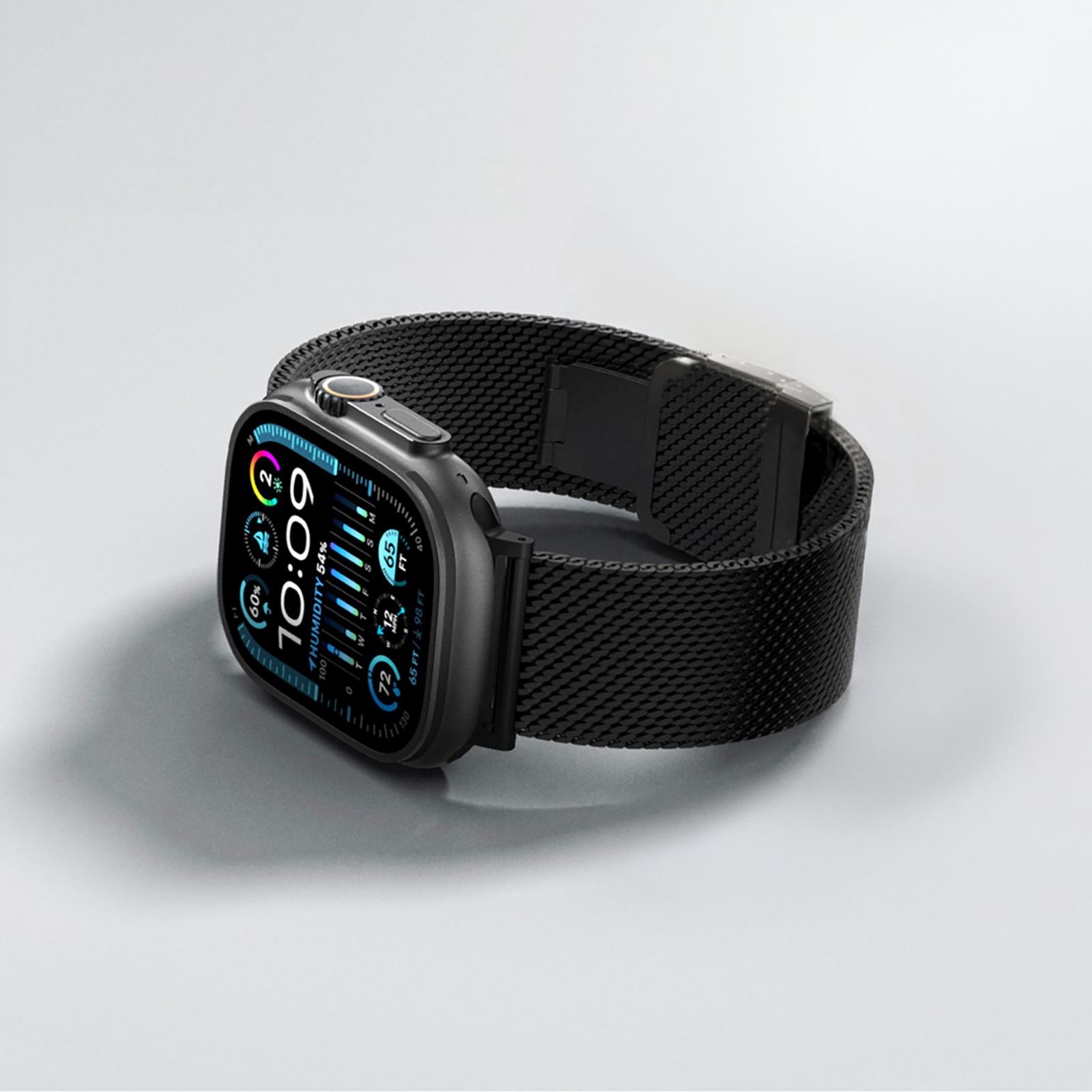 Pasek tytanowy na AppleWatch 38/40/41/42/44/45/46/49 mm - czarny (5)