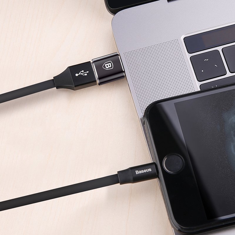 Adapter przejściówka ze złącza USB na USB-C OTG - czarny (8)