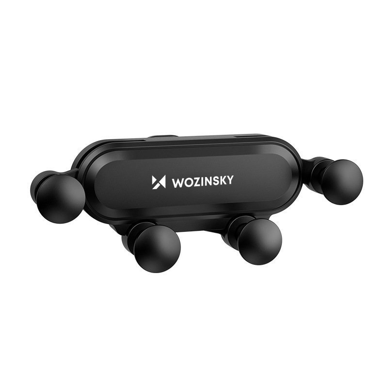 Uchwyt na telefon do samochodu grawitacyjny na kratkę wentylacyjną czarny (4)
